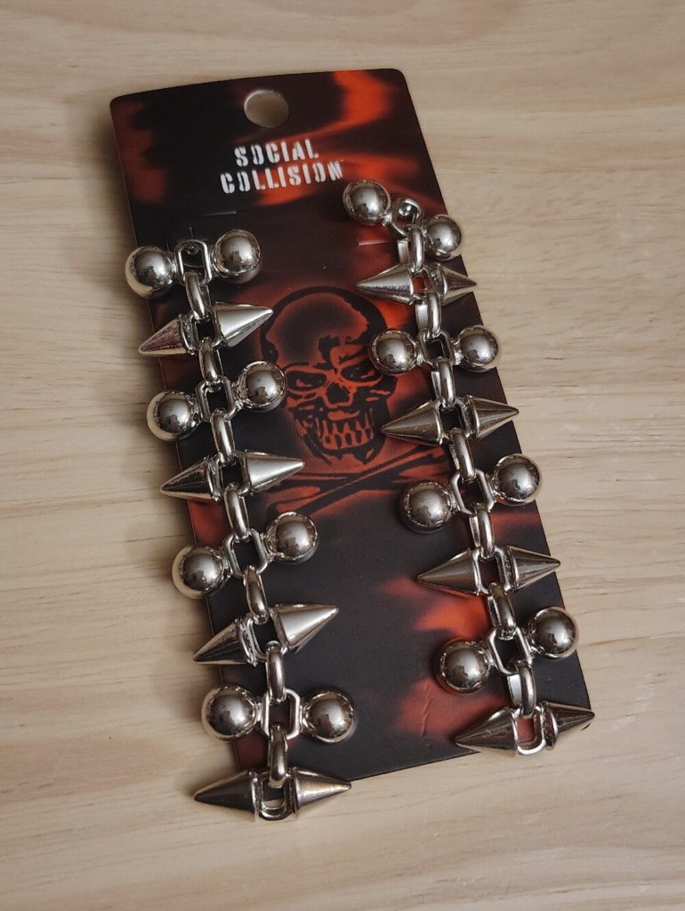 Social Collision Silver Metal Gothic Spiked Chain #punk #alternative